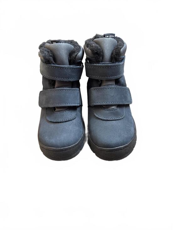 Other - Mazurek Kids Navy Blue Nubuck Leather Winter Boots Size EU 27 US 10 Straps Cozy
